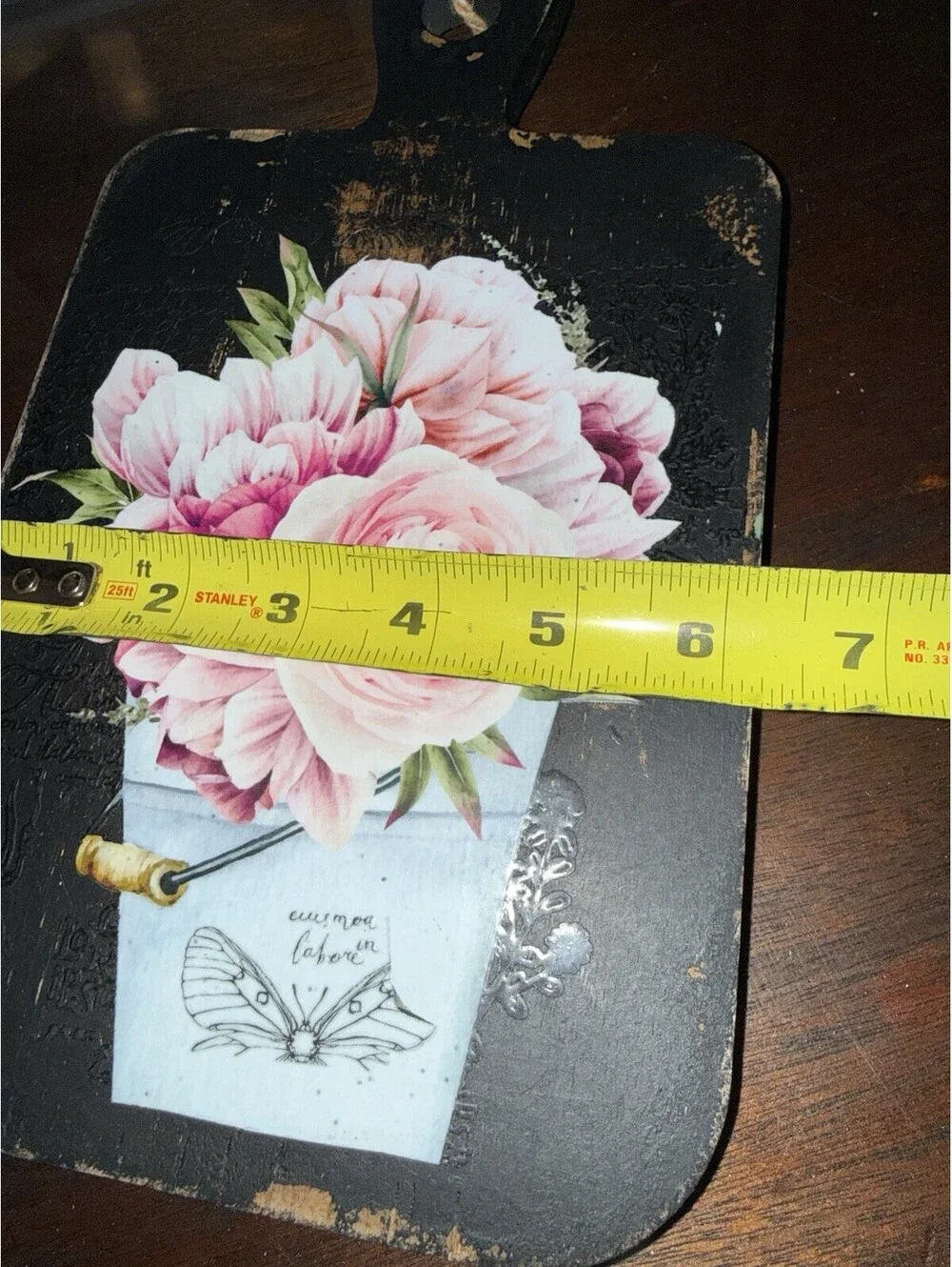 Vintage inspired Floral Wooden Decorative Cutting Board, cottagecore, country